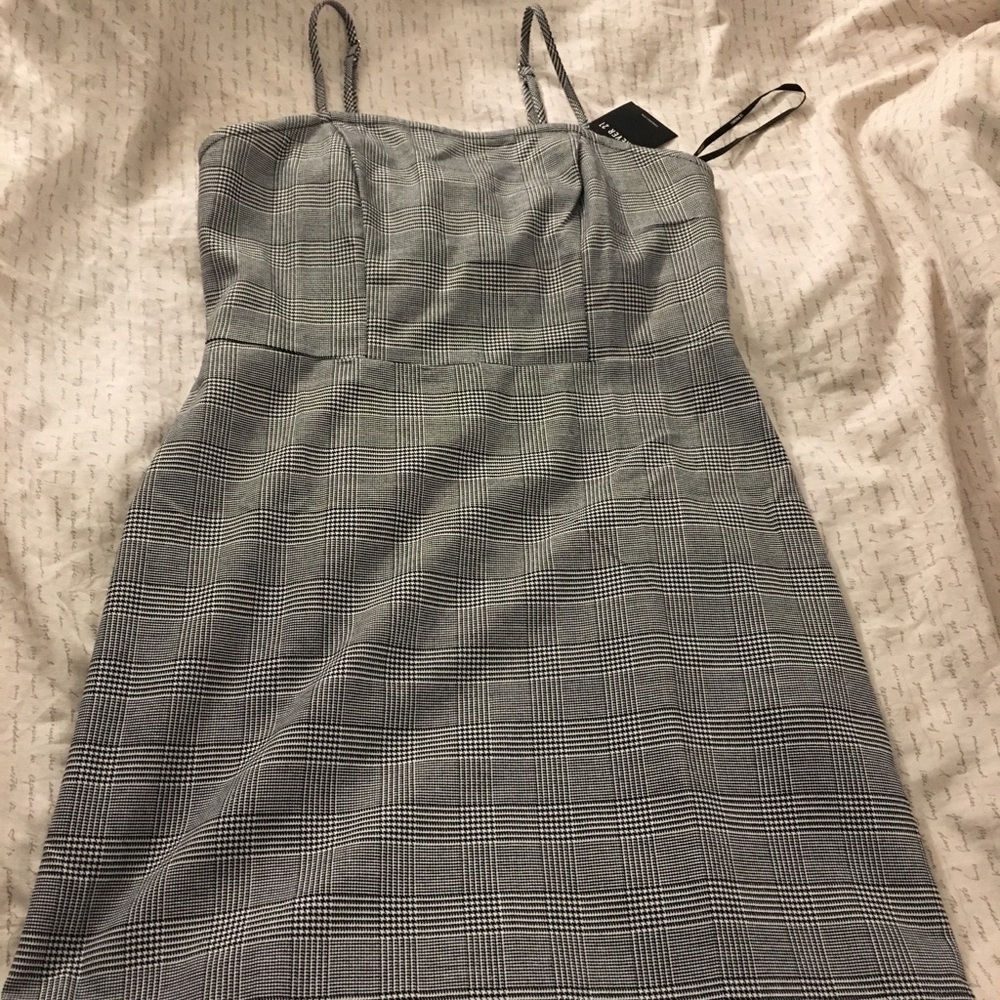 Zara black white stripped strap dress (unused) $22